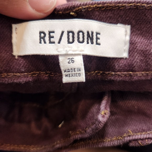 Re/Done 90's High Rise Loose Wine Dipped Size 26 - Picture 8 of 9